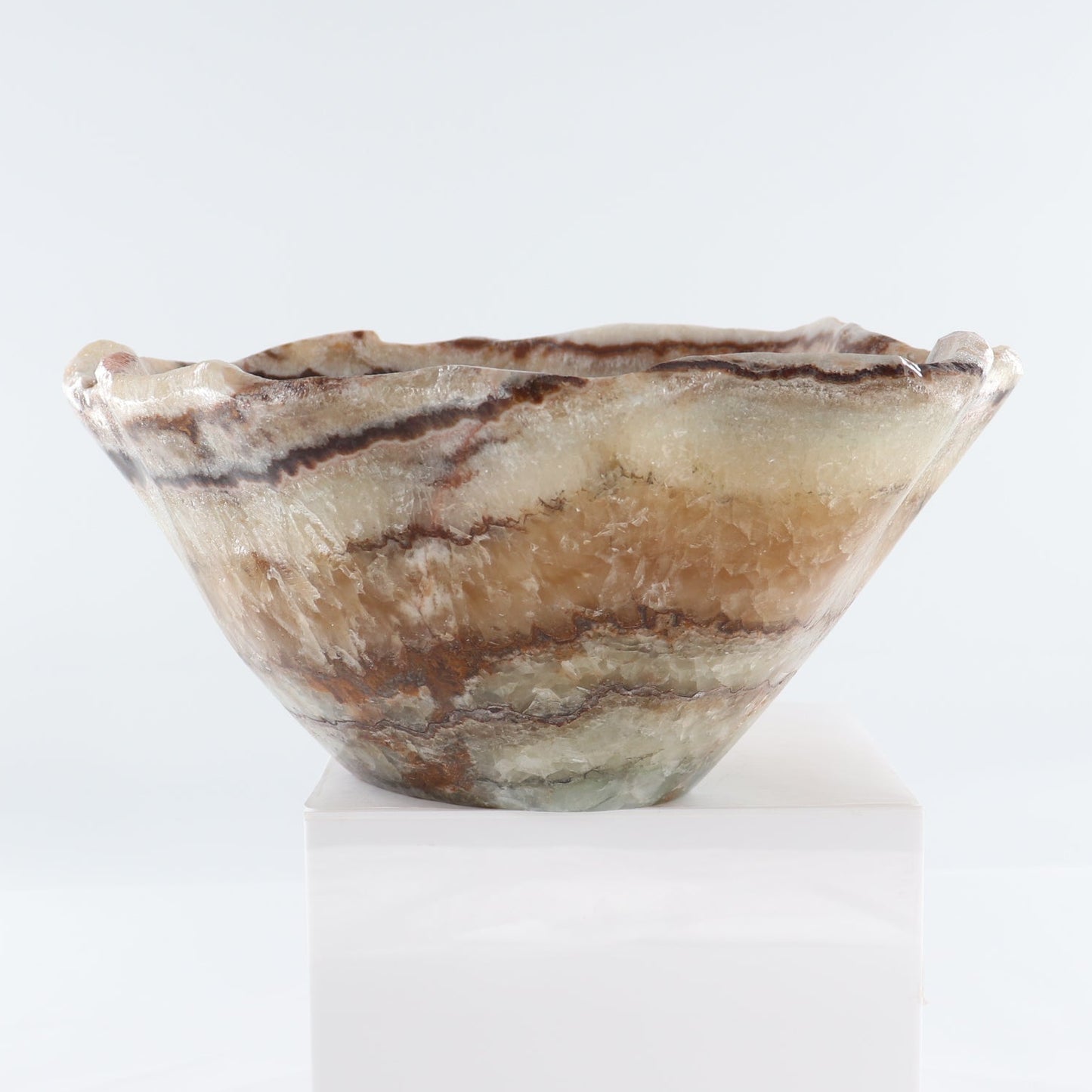Mexican Onyx/Calcite Bowl 15"