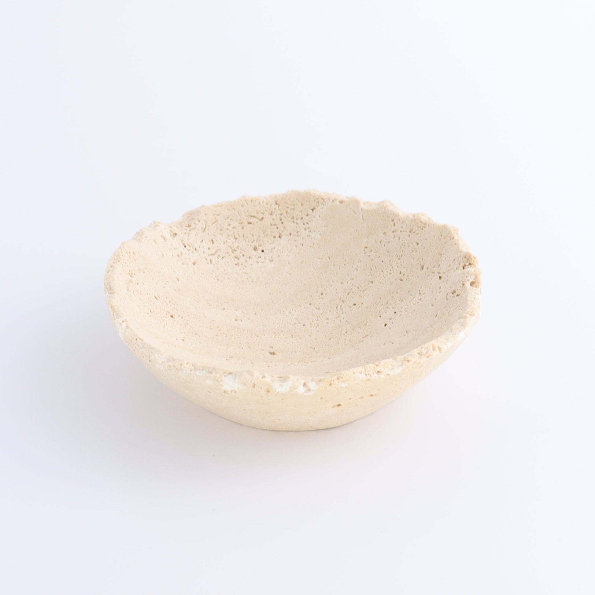 [NEEDS PRICE] One Travertine Bowl Small (12 cm) - Expert Wholesale and Supplier of Wholesale Crystals & Bulk Gemstones, ["bowl","Catalog Onyx","Decorative Dish","Mexico","Travertine"]