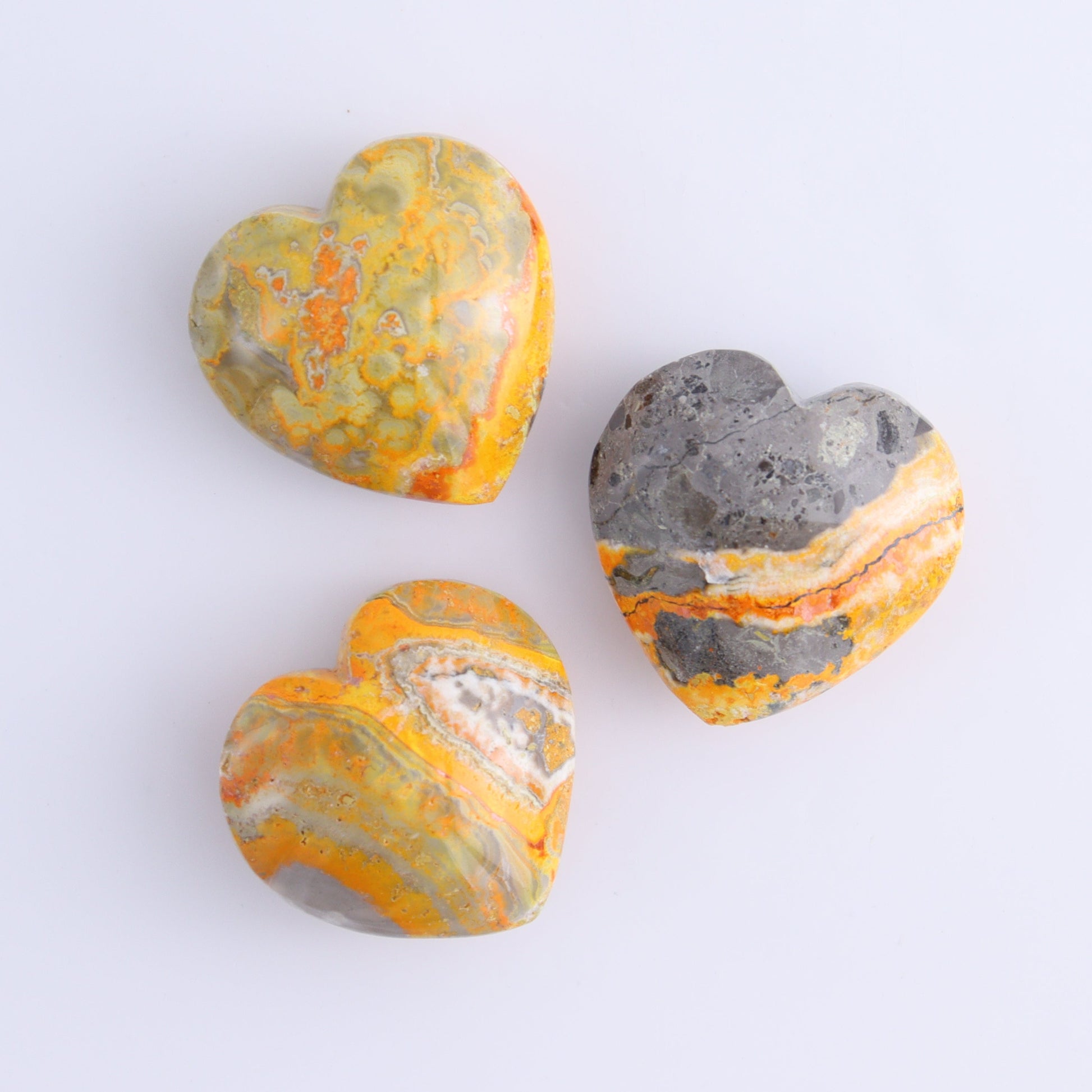 Bumblebee Jasper Hearts Set of 6 - Expert Wholesale and Supplier of Wholesale Crystals & Bulk Gemstones, Bumblebee Jasper, Hearts, jasper
