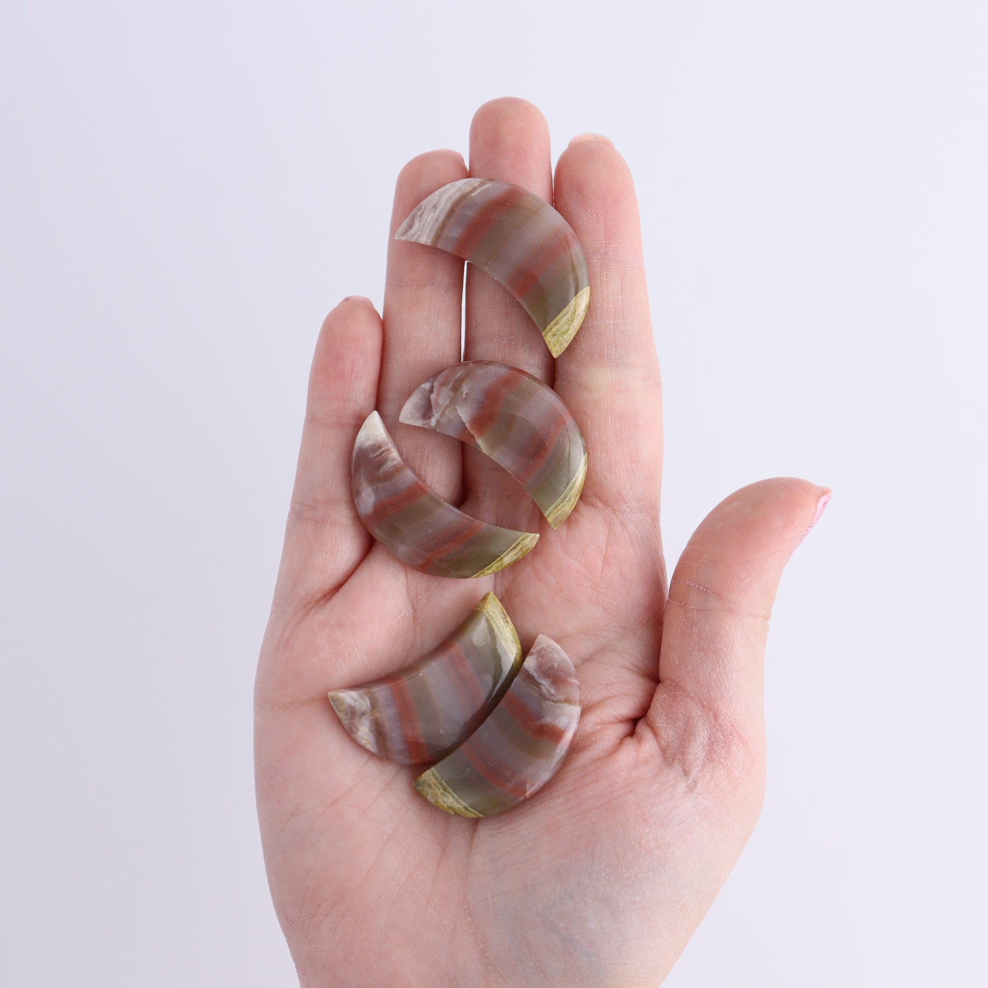 One Rose Calcite Little Moon - Expert Wholesale and Supplier of Wholesale Crystals & Bulk Gemstones, ["Calcite","moons","Pakistan","Rose Calcite"]