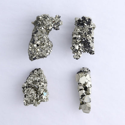 Pyrite Clusters Set of 4