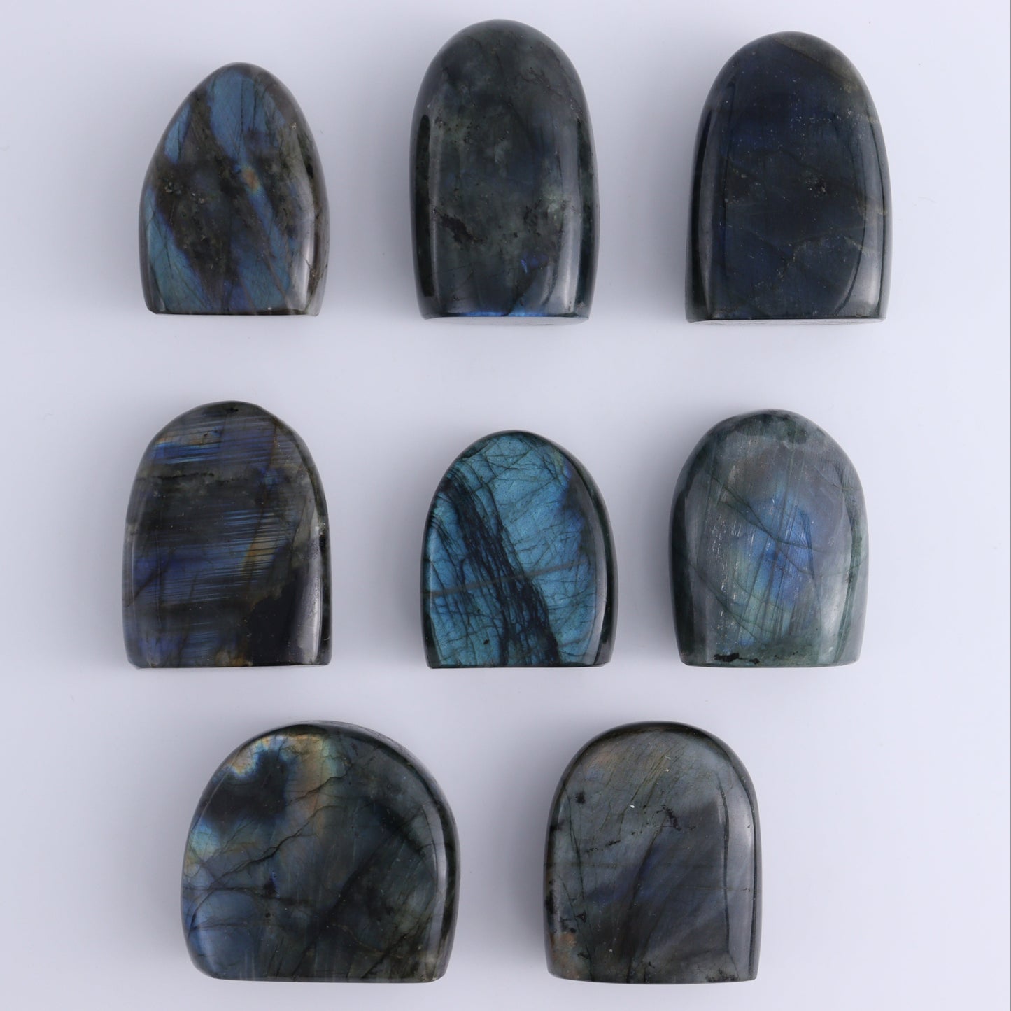 Labradorite Freeform Set of 8 - Expert Wholesale and Supplier of Wholesale Crystals & Bulk Gemstones, ["Freeforms","Labradorite","Madagascar"]