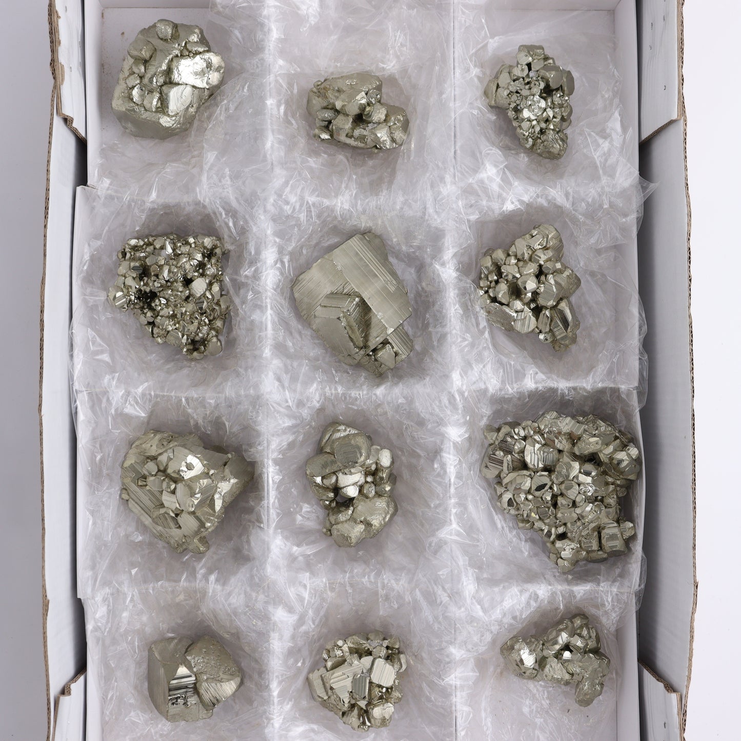 Pyrite Formations Flat of 12 - Expert Wholesale and Supplier of Wholesale Crystals & Bulk Gemstones, ["Formations","Peru","Pyrite"]