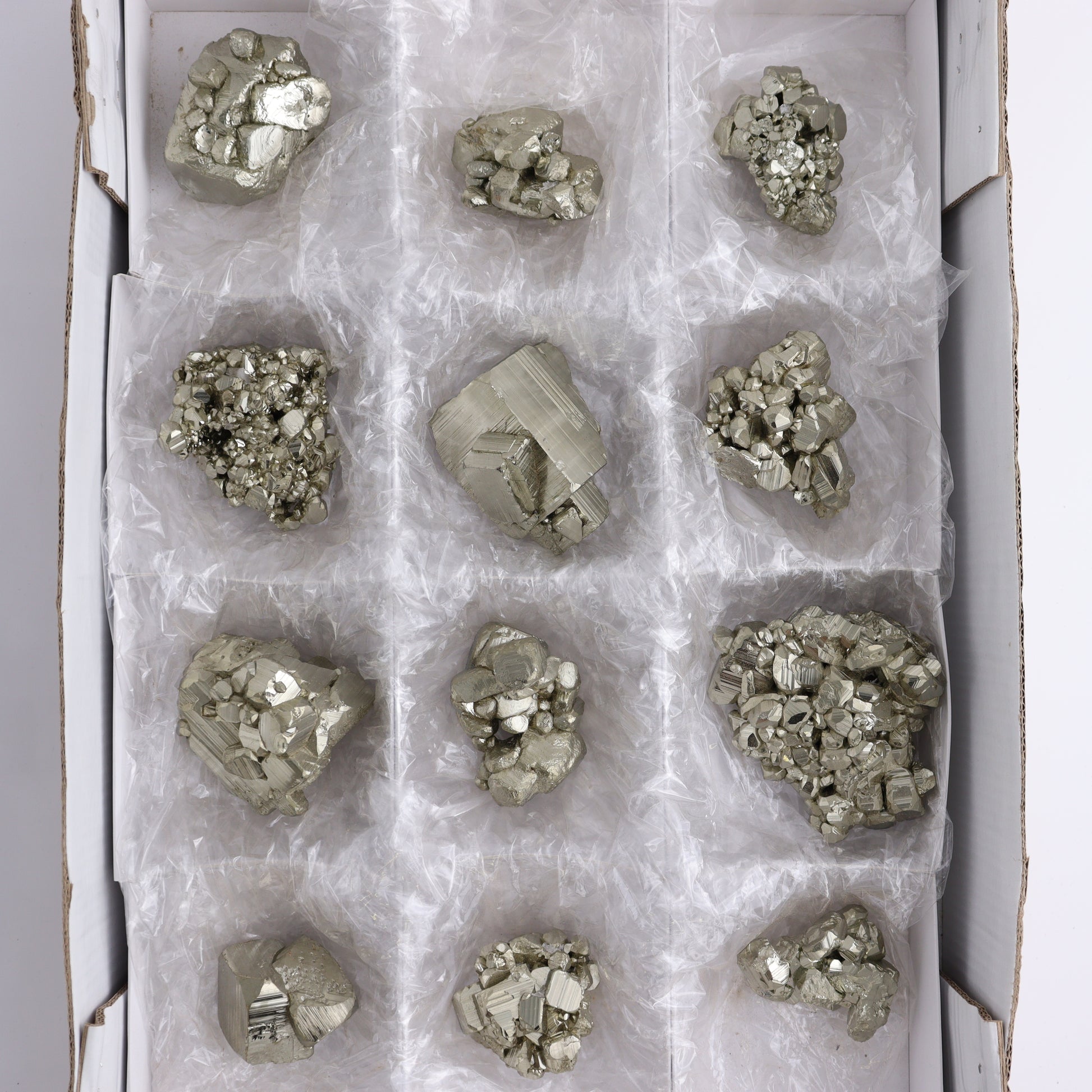 Pyrite Formations Flat of 12 - Expert Wholesale and Supplier of Wholesale Crystals & Bulk Gemstones, ["Formations","Peru","Pyrite"]