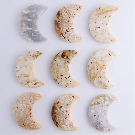 Agate Moons Set of 9 - Expert Wholesale and Supplier of Wholesale Crystals & Bulk Gemstones, ["Agate","moons"]