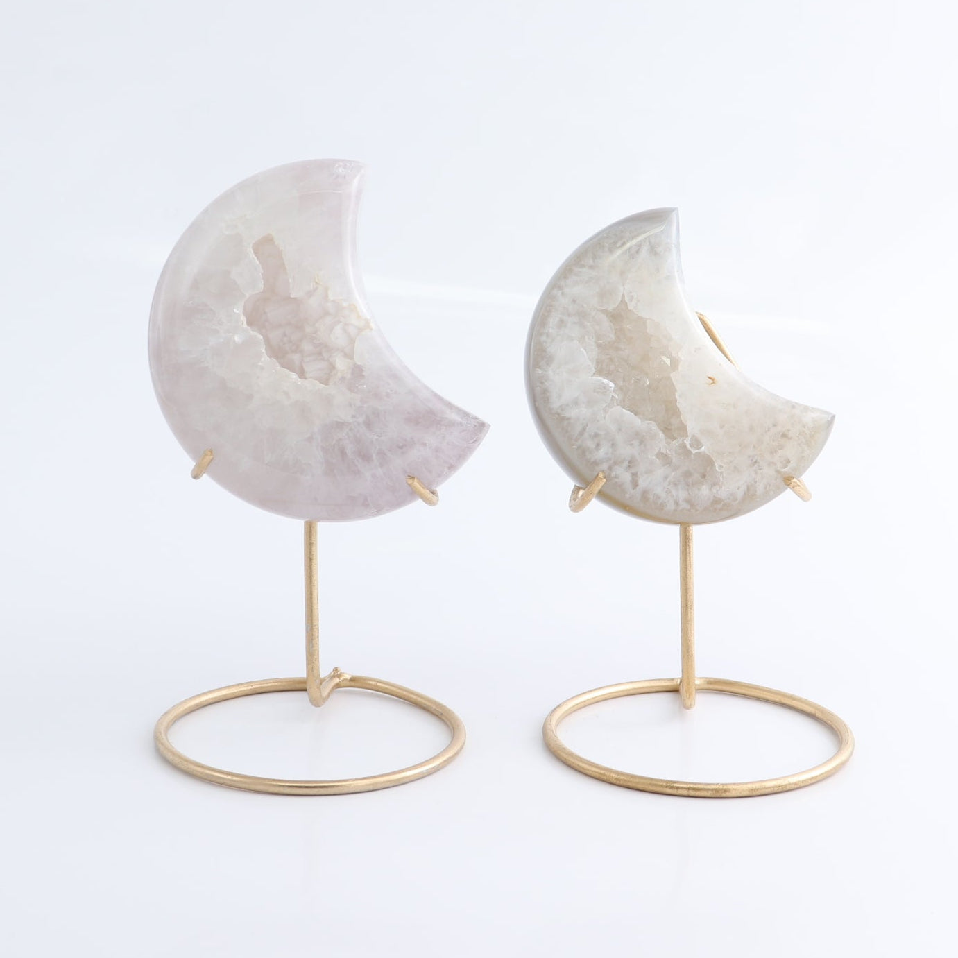 Agate Moons with Stand Set of 5 - Expert Wholesale and Supplier of Wholesale Crystals & Bulk Gemstones, ["Agate","Brazil","moons"]