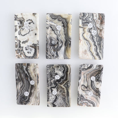 One Mexican Onyx/Calcite Black & White Zebra Rectangle Dish