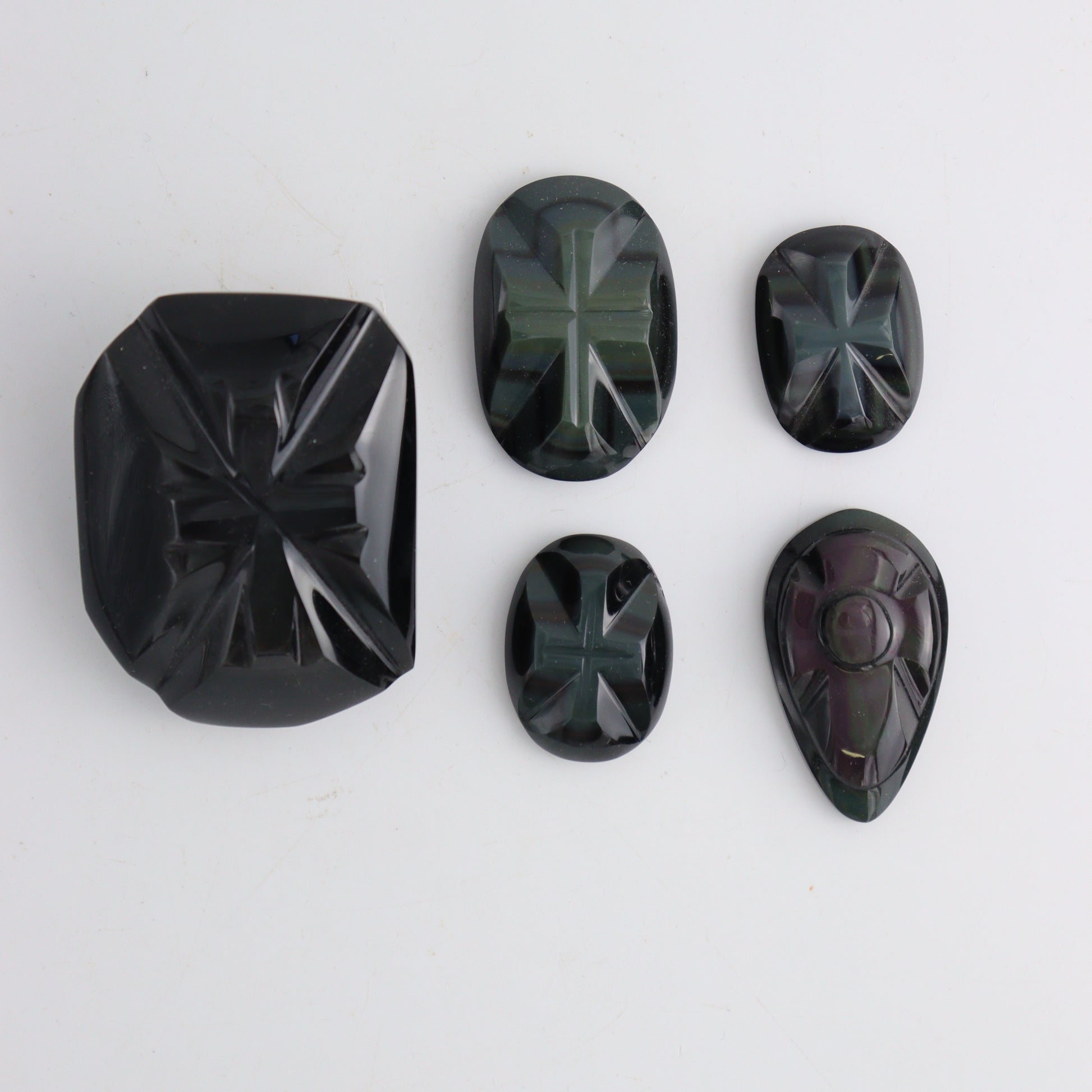 Rainbow Obsidian Cross - Expert Wholesale and Supplier of Wholesale Crystals & Bulk Gemstones, ["Mexico","Rainbow Obsidian","Shapes"]