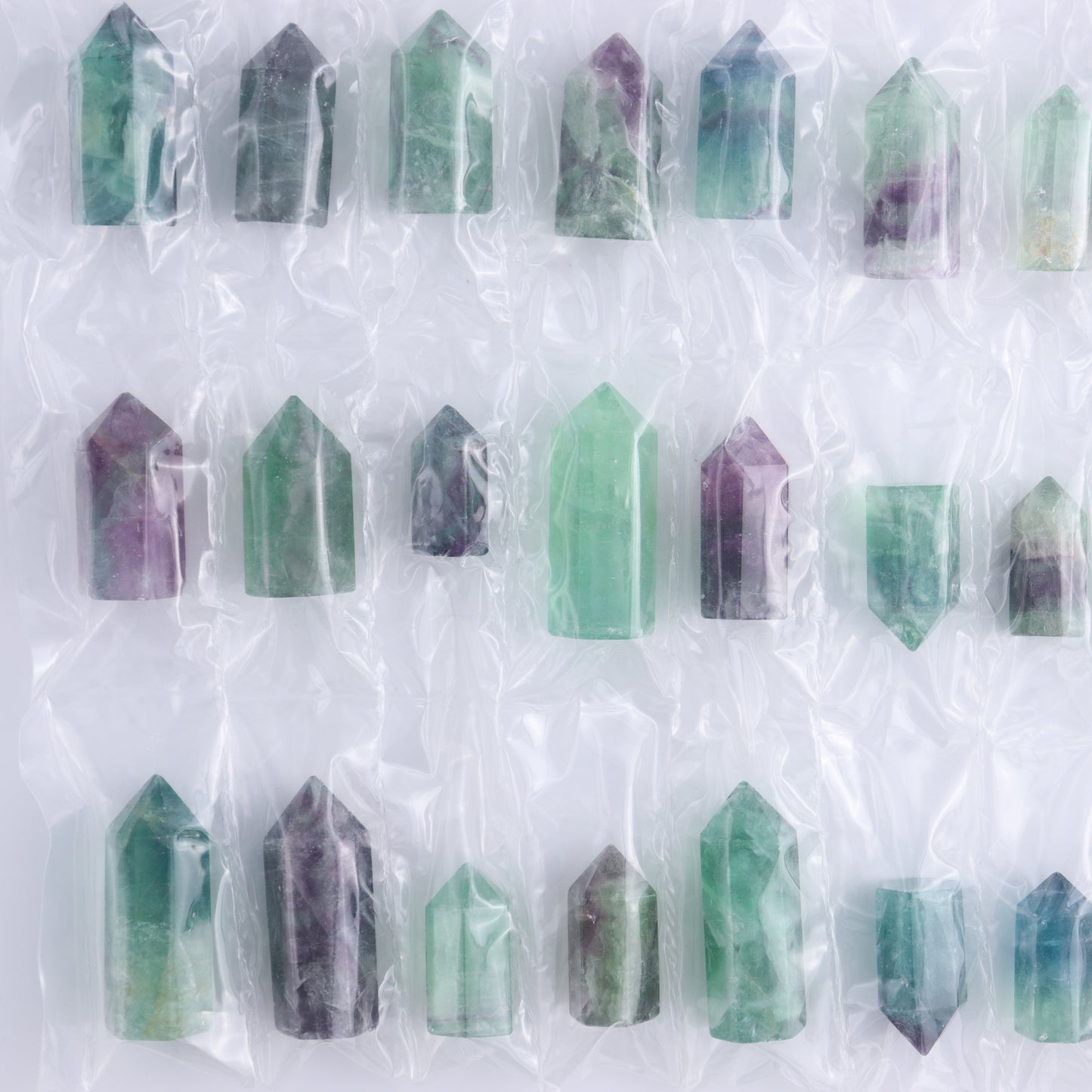 Fluorite Towers Pack of 36 - Expert Wholesale and Supplier of Wholesale Crystals & Bulk Gemstones, ["China","Fluorite","Towers"]