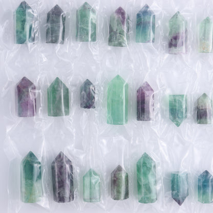 Fluorite Towers Pack of 36 - Expert Wholesale and Supplier of Wholesale Crystals & Bulk Gemstones, ["China","Fluorite","Towers"]
