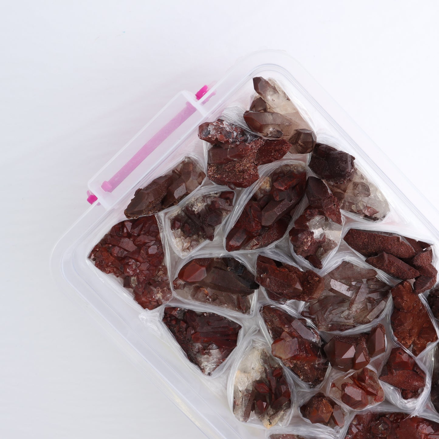 Quartz Hematite Inclusions Flat from Morocco
