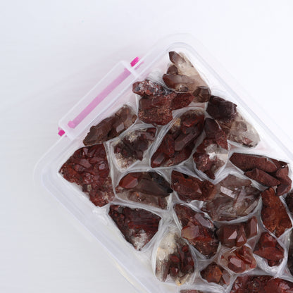 Quartz Hematite Inclusions Flat from Morocco