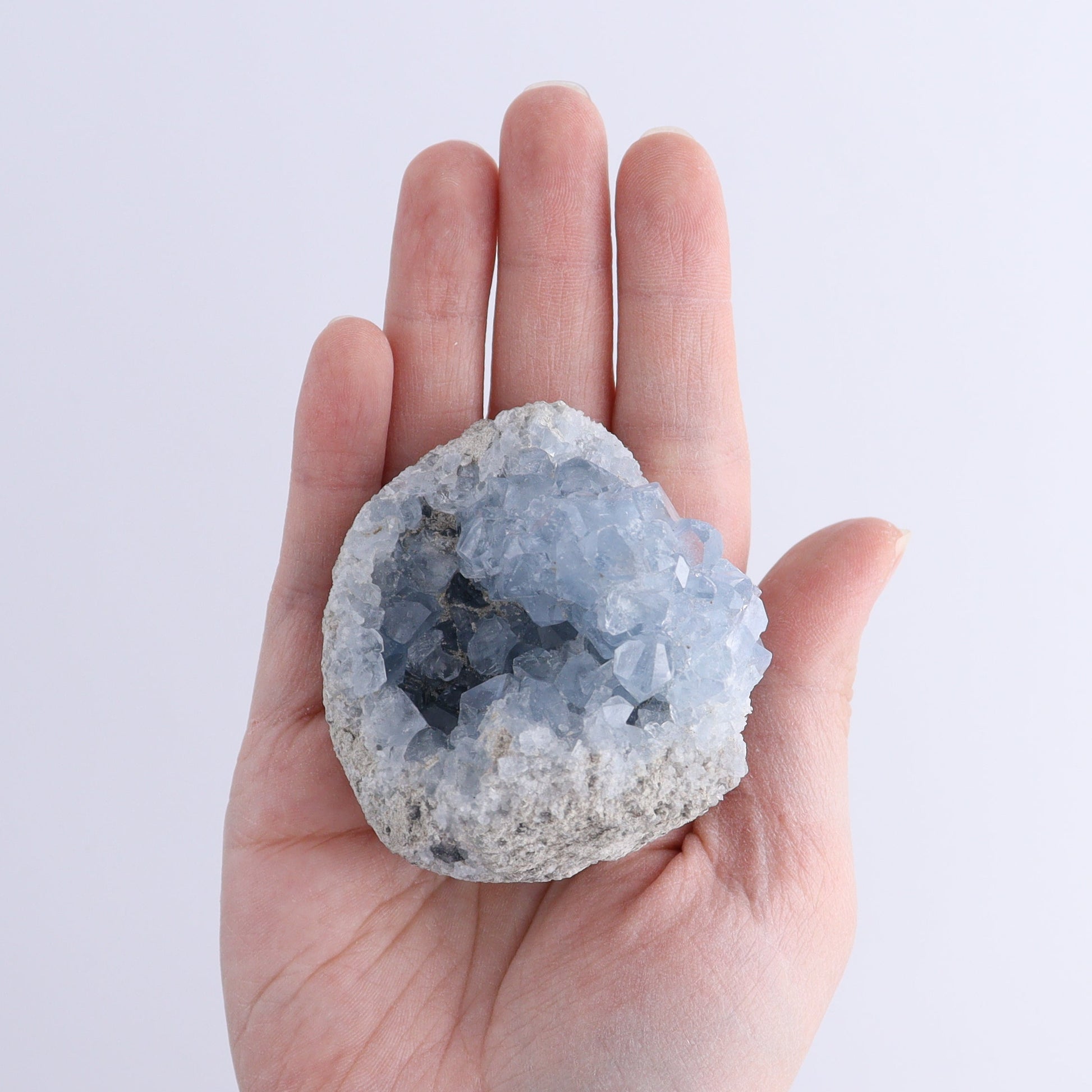 Celestite Eggs & Clusters Set of 6 - Expert Wholesale and Supplier of Wholesale Crystals & Bulk Gemstones, ["Celestite","Clusters","Freeform"]