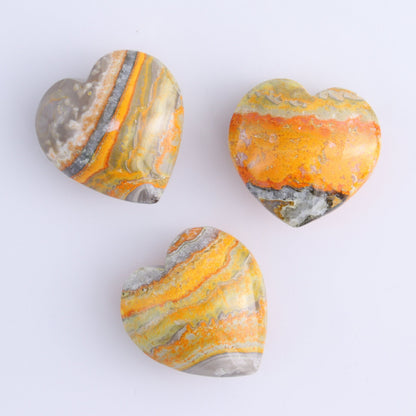 Bumblebee Jasper Hearts Set of 6 - Expert Wholesale and Supplier of Wholesale Crystals & Bulk Gemstones, Bumblebee Jasper, Hearts, jasper