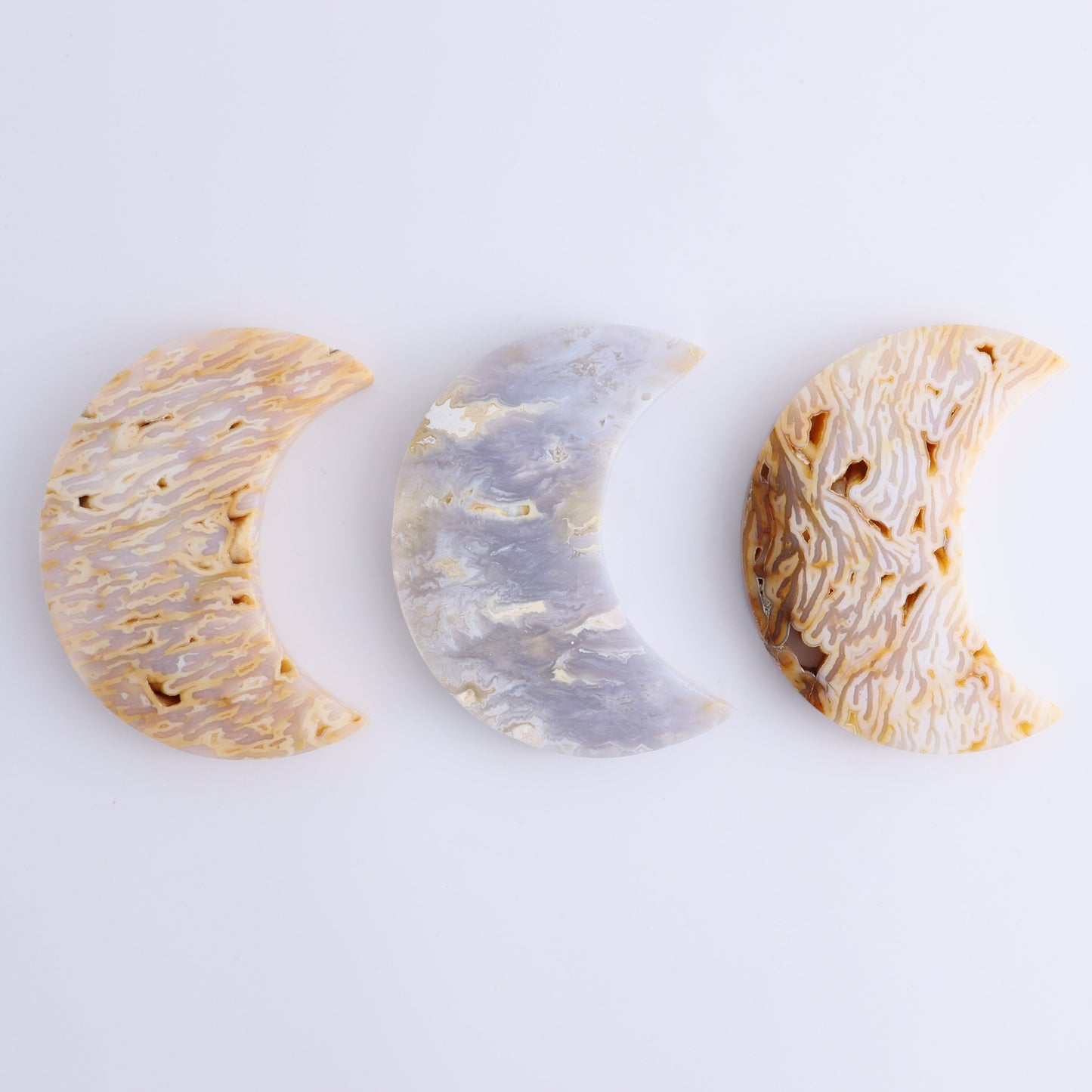 Agate Moons Set of 9 - Expert Wholesale and Supplier of Wholesale Crystals & Bulk Gemstones, ["Agate","moons"]