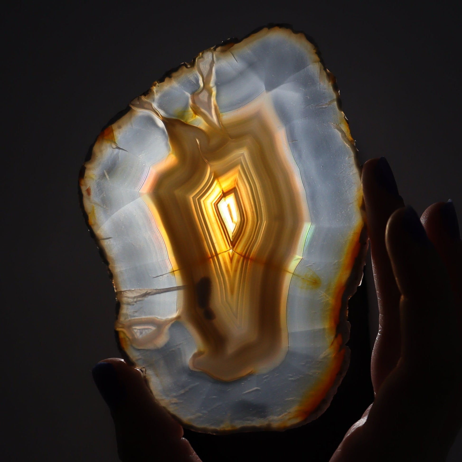 Iris Agate Slices Set of 4 - Expert Wholesale and Supplier of Wholesale Crystals & Bulk Gemstones, ["Agate","Iris Agate","Slices and Slabs"]