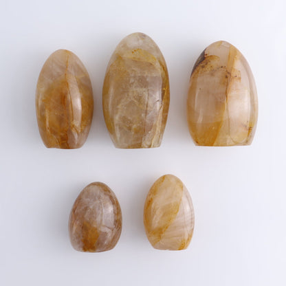 Golden Hematite Quartz Freeforms Set of 5