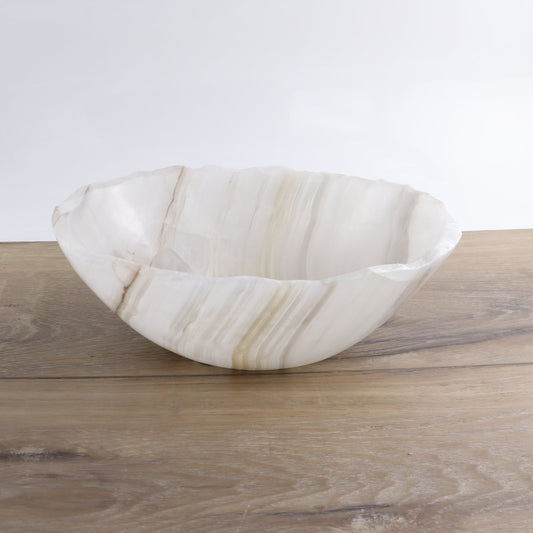 Mexican Onyx/Calcite Bowl 10" - Expert Wholesale and Supplier of Wholesale Crystals & Bulk Gemstones, ["Bowls","Calcite","Mexico","onyx"]