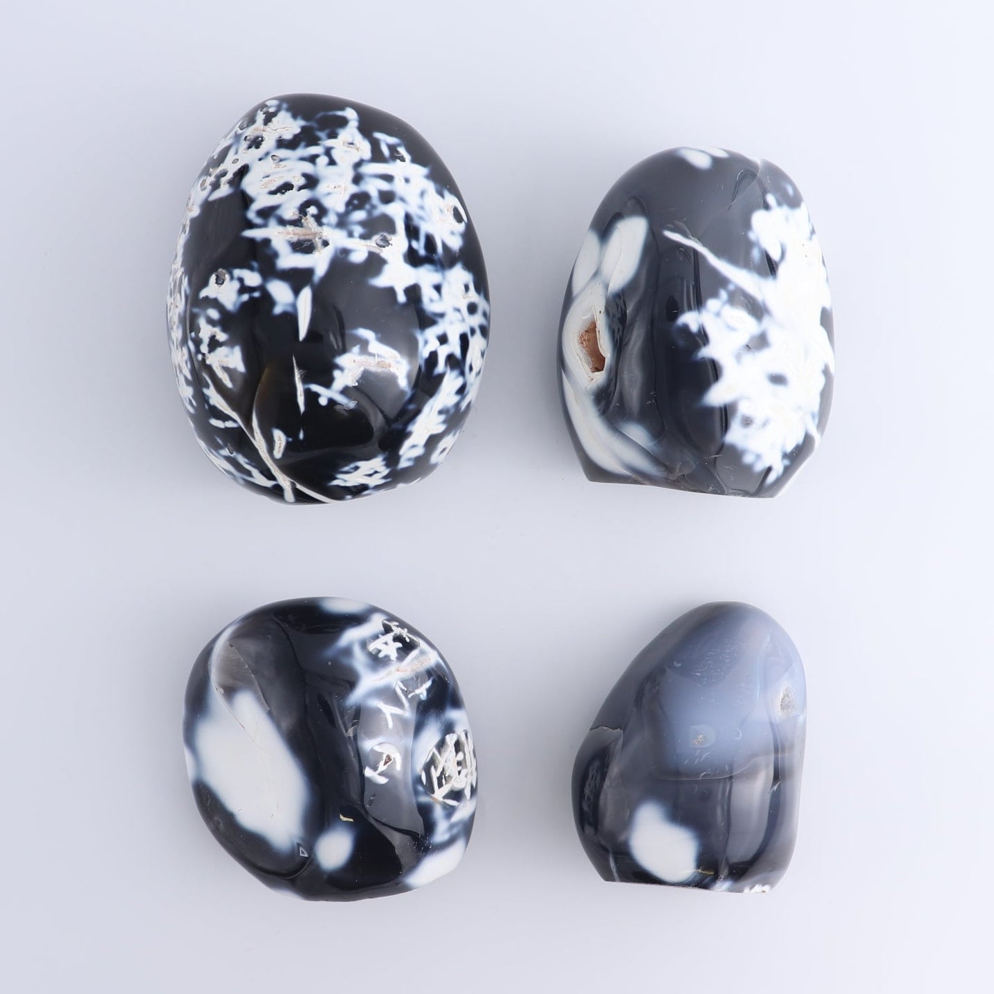 Orca Agate Freeform Set of 4