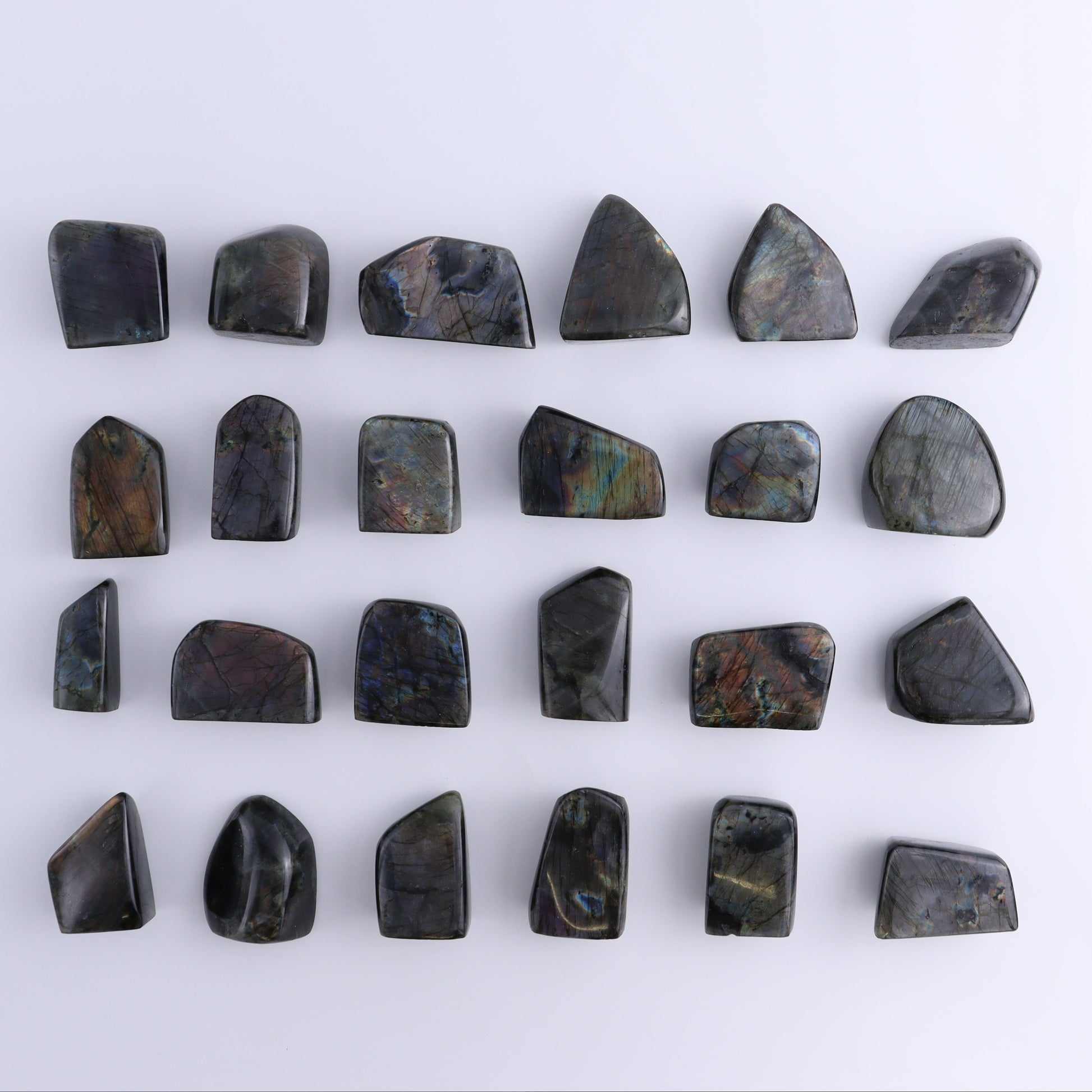 Labradorite Freeform Set of 24 - Expert Wholesale and Supplier of Wholesale Crystals & Bulk Gemstones, ["Freeforms","Labradorite","Madagascar"]