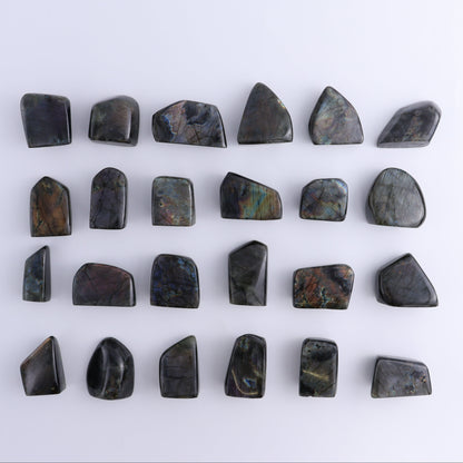 Labradorite Freeform Set of 24 - Expert Wholesale and Supplier of Wholesale Crystals & Bulk Gemstones, ["Freeforms","Labradorite","Madagascar"]