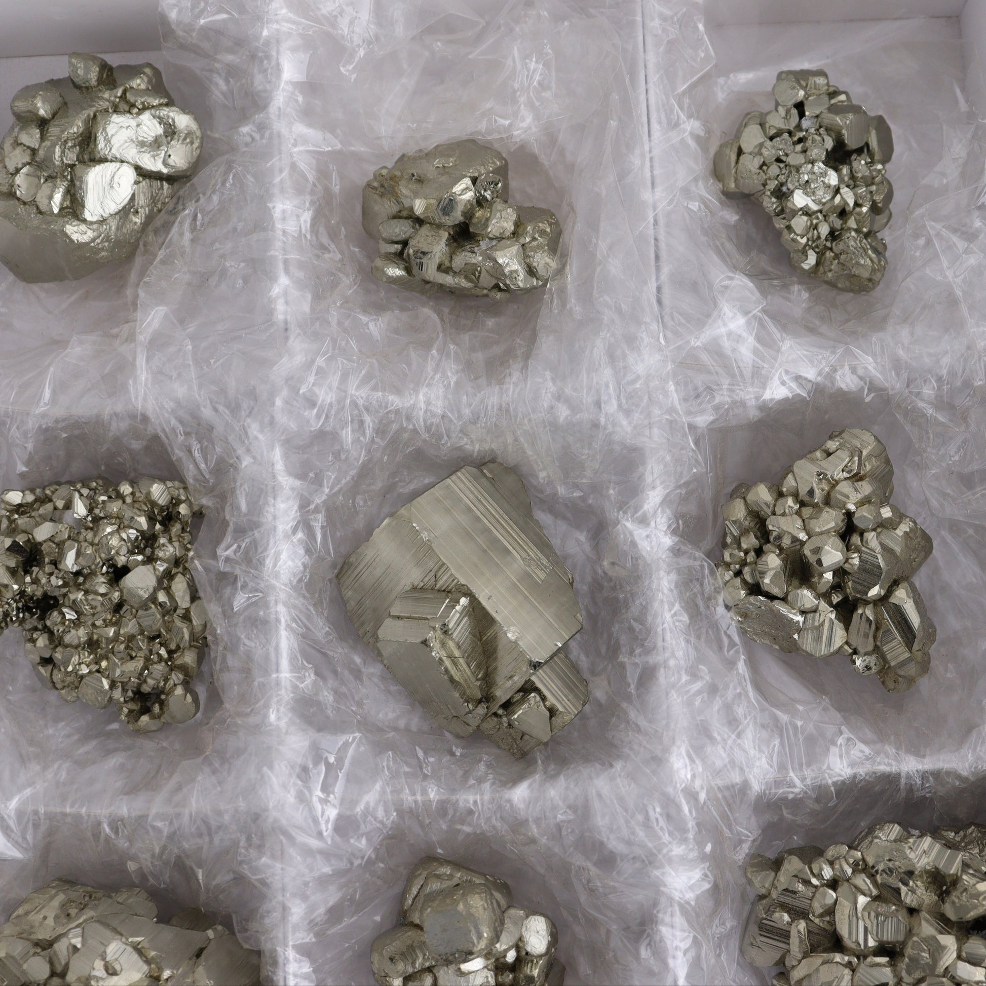 Pyrite Formations Flat of 12 - Expert Wholesale and Supplier of Wholesale Crystals & Bulk Gemstones, ["Formations","Peru","Pyrite"]