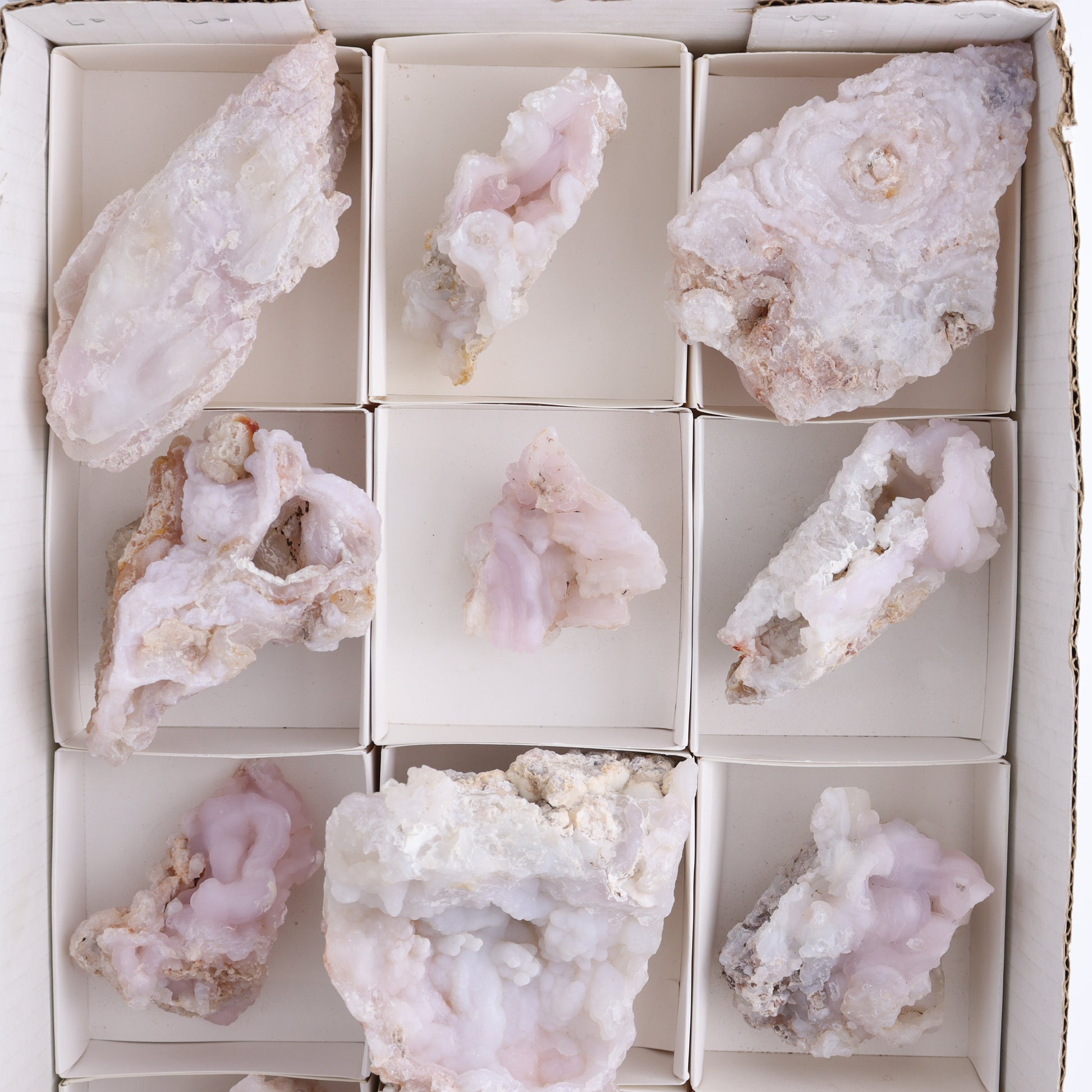 Chalcedony Set of 12 - Expert Wholesale and Supplier of Wholesale Crystals & Bulk Gemstones, ["Chalcedony","Freeforms"]