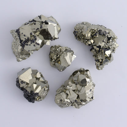 Octahedral Pyrite Clusters Set of 22 - Expert Wholesale and Supplier of Wholesale Crystals & Bulk Gemstones, ["Clusters","Octahedral Pyrite","Peru","Pyrite"]