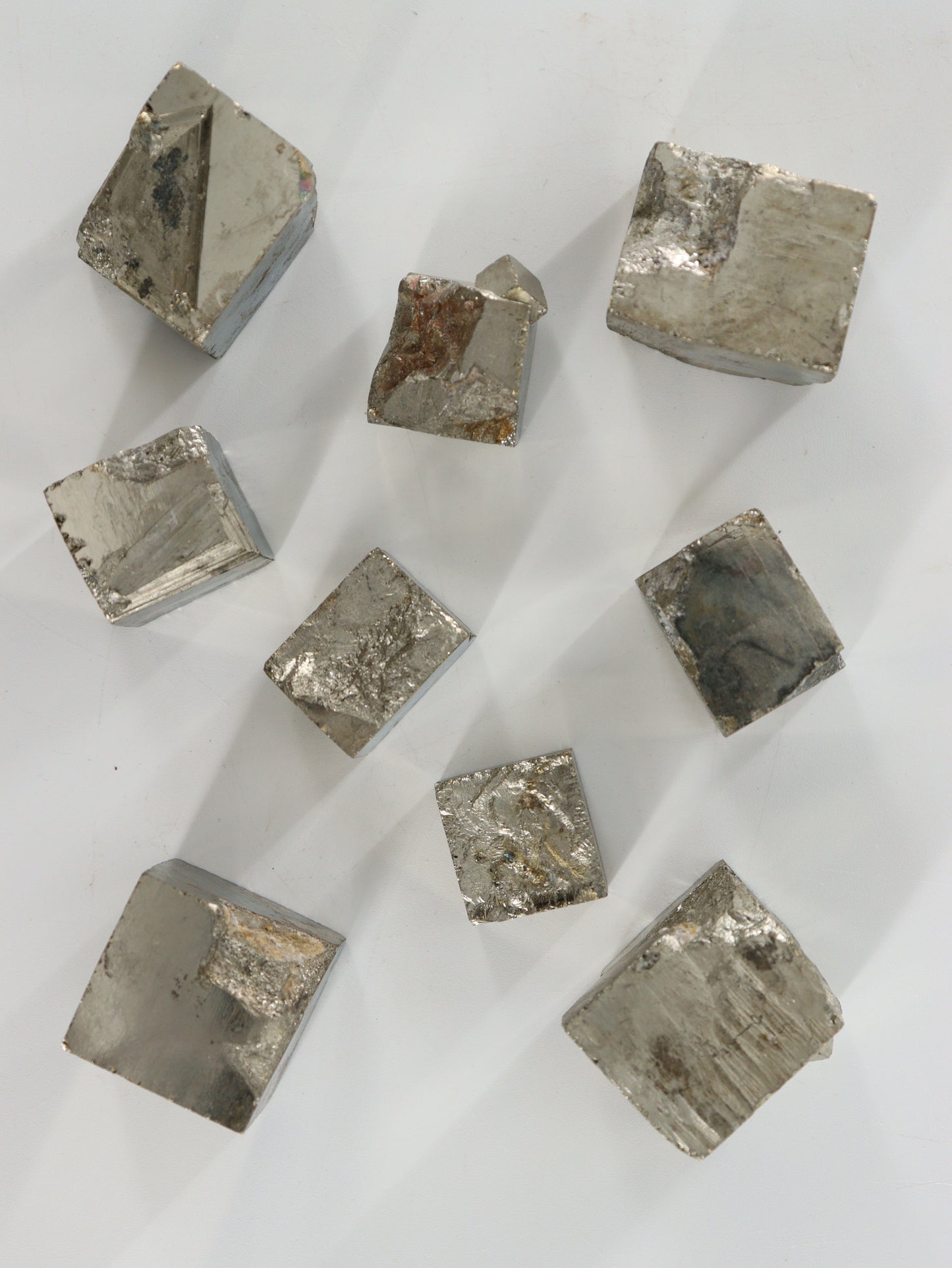 Pyrite Cubes Set of 9 - Expert Wholesale and Supplier of Wholesale Crystals & Bulk Gemstones, ["Cubes","Pyrite","Spain"]