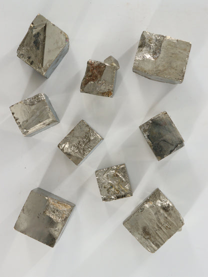Pyrite Cubes Set of 9 - Expert Wholesale and Supplier of Wholesale Crystals & Bulk Gemstones, ["Cubes","Pyrite","Spain"]