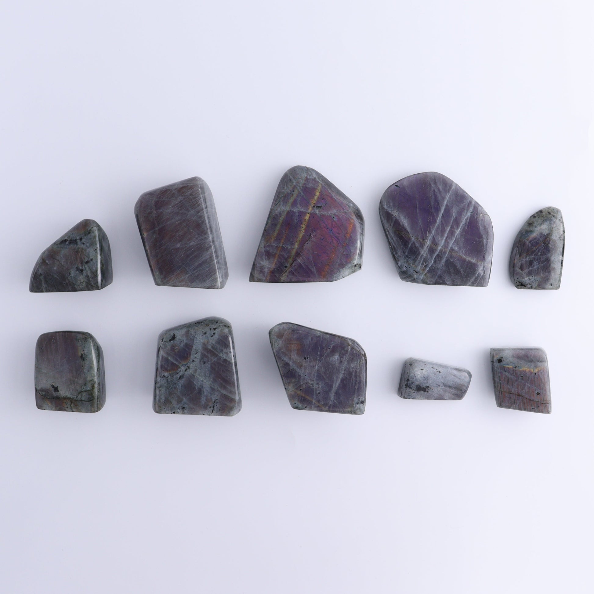 Labradorite Freeform Set of 10 - Expert Wholesale and Supplier of Wholesale Crystals & Bulk Gemstones, ["Freeforms","Labradorite","Madagascar"]