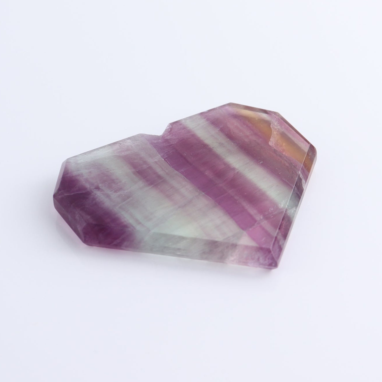 One Flat Fluorite Heart
