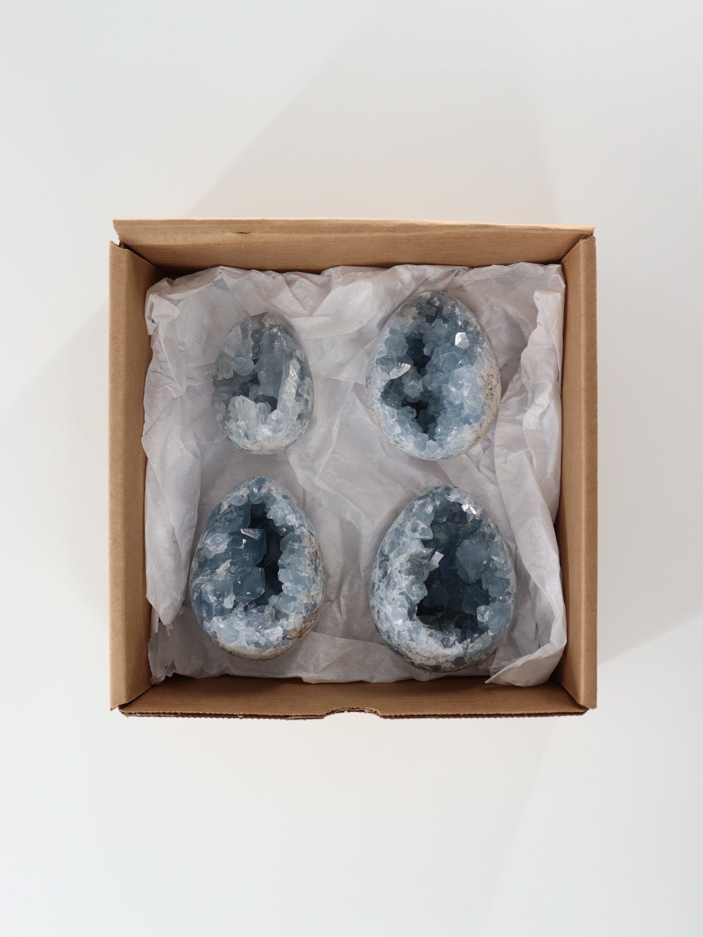 Celestite Eggs Set of 4 - Expert Wholesale and Supplier of Wholesale Crystals & Bulk Gemstones, []