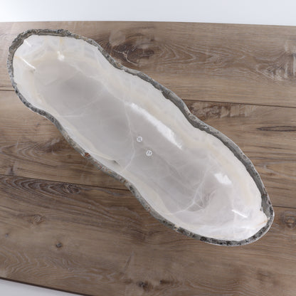 Mexican Onyx/Calcite Canoe Bowl - Expert Wholesale and Supplier of Wholesale Crystals & Bulk Gemstones, ["Bowls","Calcite","canoe","Mexico","onyx"]