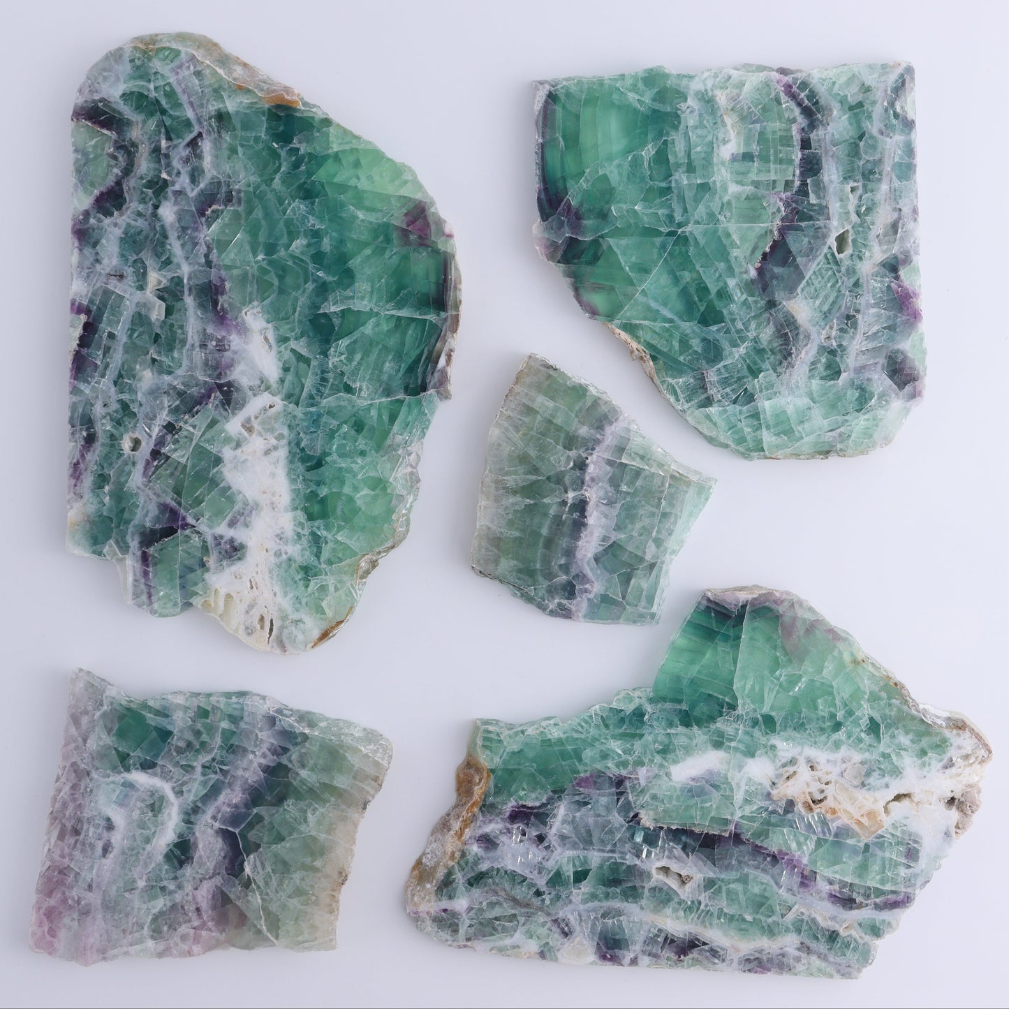 Fluorite Face Polished Set of 5 - Expert Wholesale and Supplier of Wholesale Crystals & Bulk Gemstones, ["Face Polished","Fluorite","Mexico"]