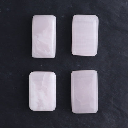 Pink Mangano Calcite Rectangles Set of 12