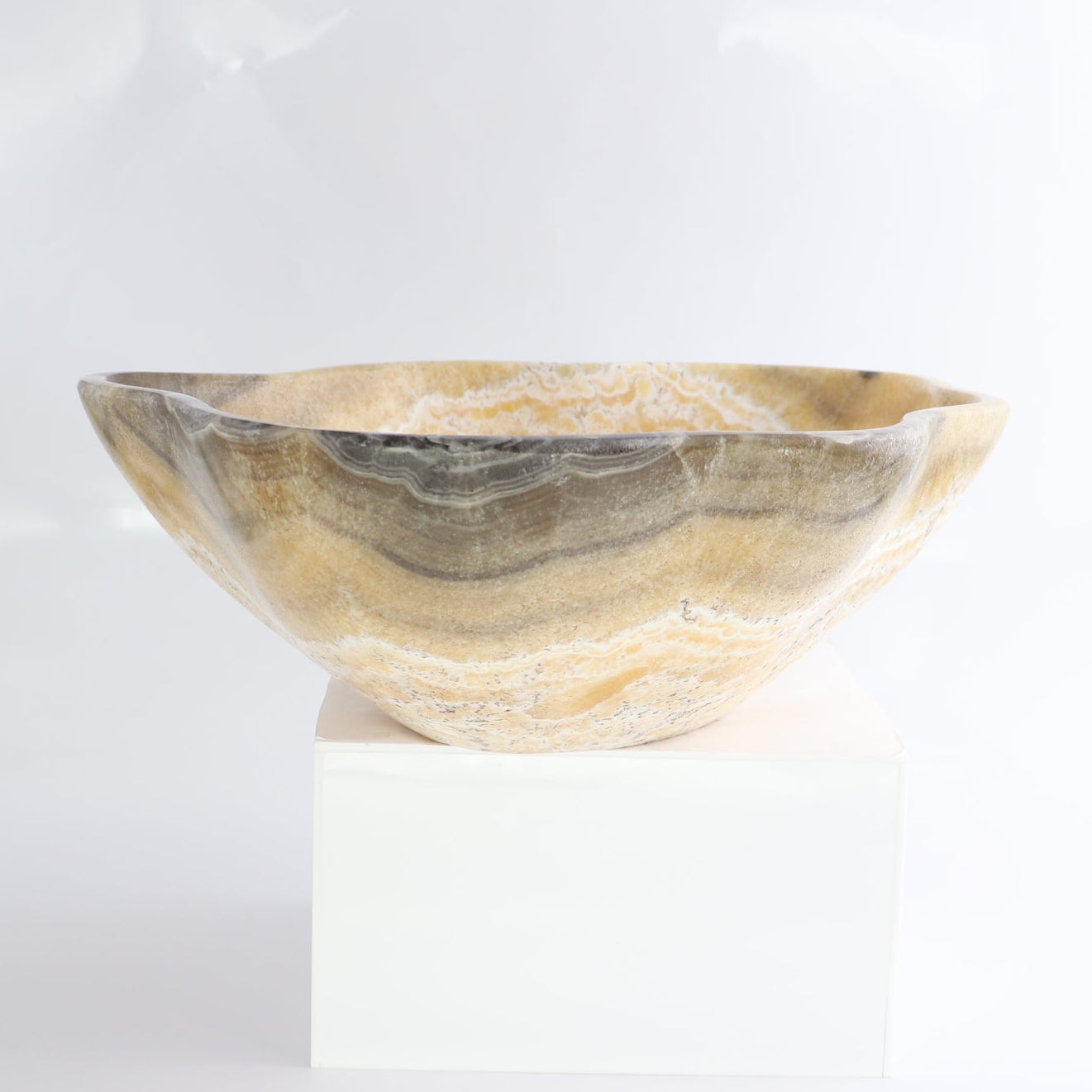 Mexican Onyx/Calcite Bowl 14"