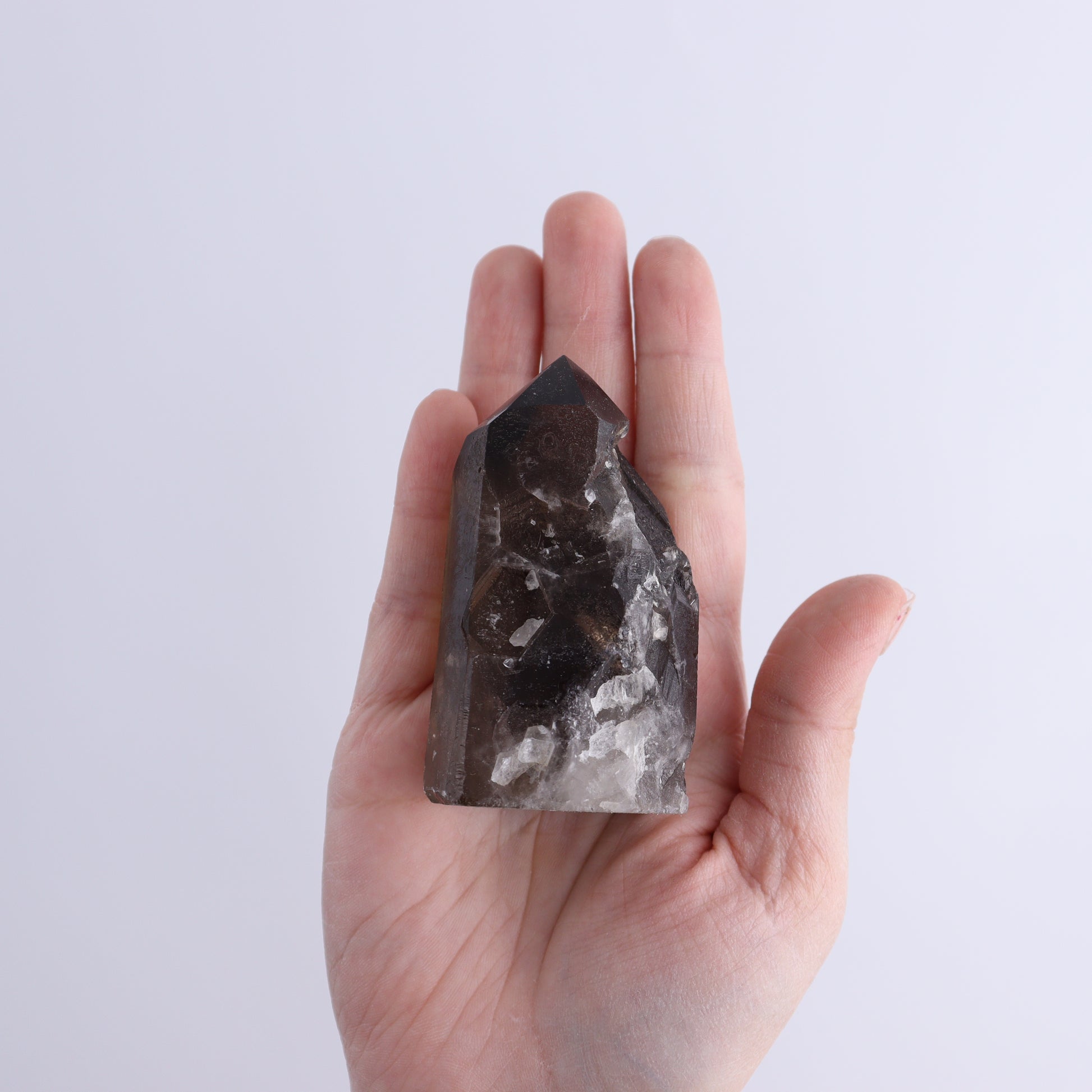 Smoky Quartz Polished Tops Set of 18 - Expert Wholesale and Supplier of Wholesale Crystals & Bulk Gemstones, ["Brazil","close_70","Points","Quartz","Smoky Quartz"]