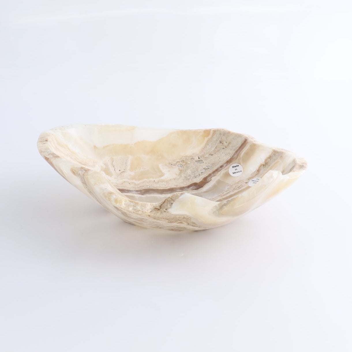 One Small Bowl Mexican Onyx/Calcite Honey Banding Rough