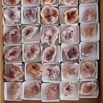 Pink Amethyst Flat of 30 - Expert Wholesale and Supplier of Wholesale Crystals & Bulk Gemstones, ["Amethyst","Pink Amethyst"]