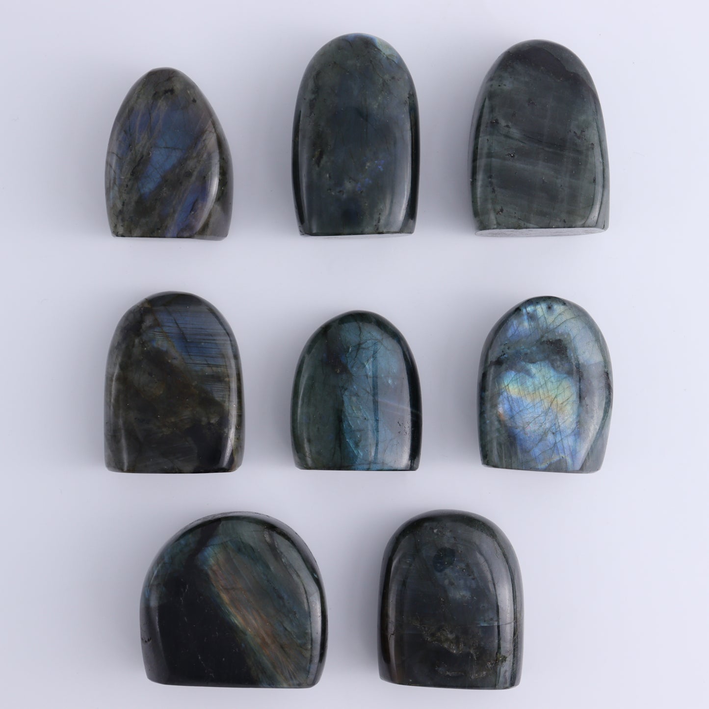 Labradorite Freeform Set of 8 - Expert Wholesale and Supplier of Wholesale Crystals & Bulk Gemstones, ["Freeforms","Labradorite","Madagascar"]