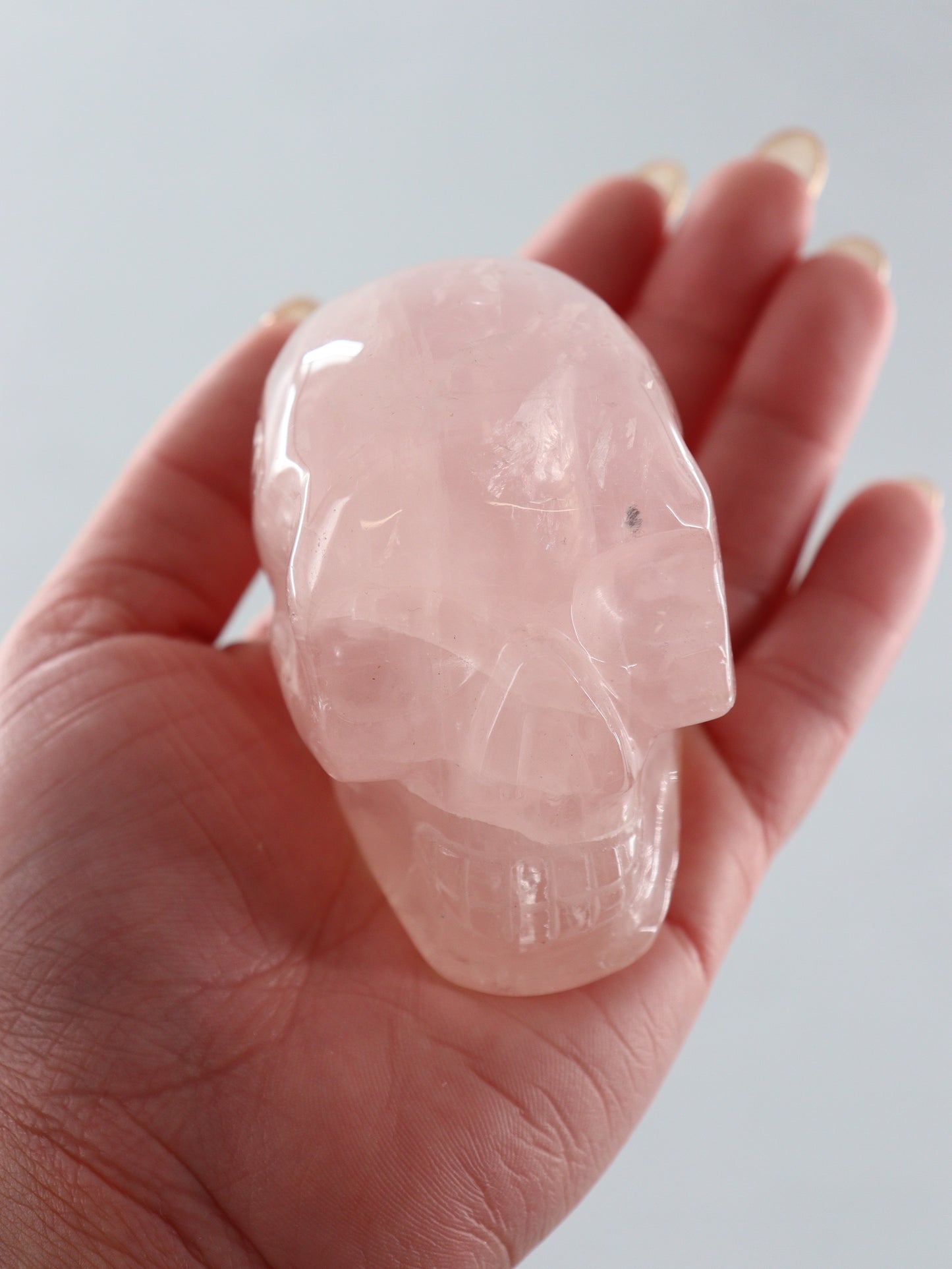 Rose Quartz Skulls Set of 4 - Expert Vendor of Wholesale Crystals