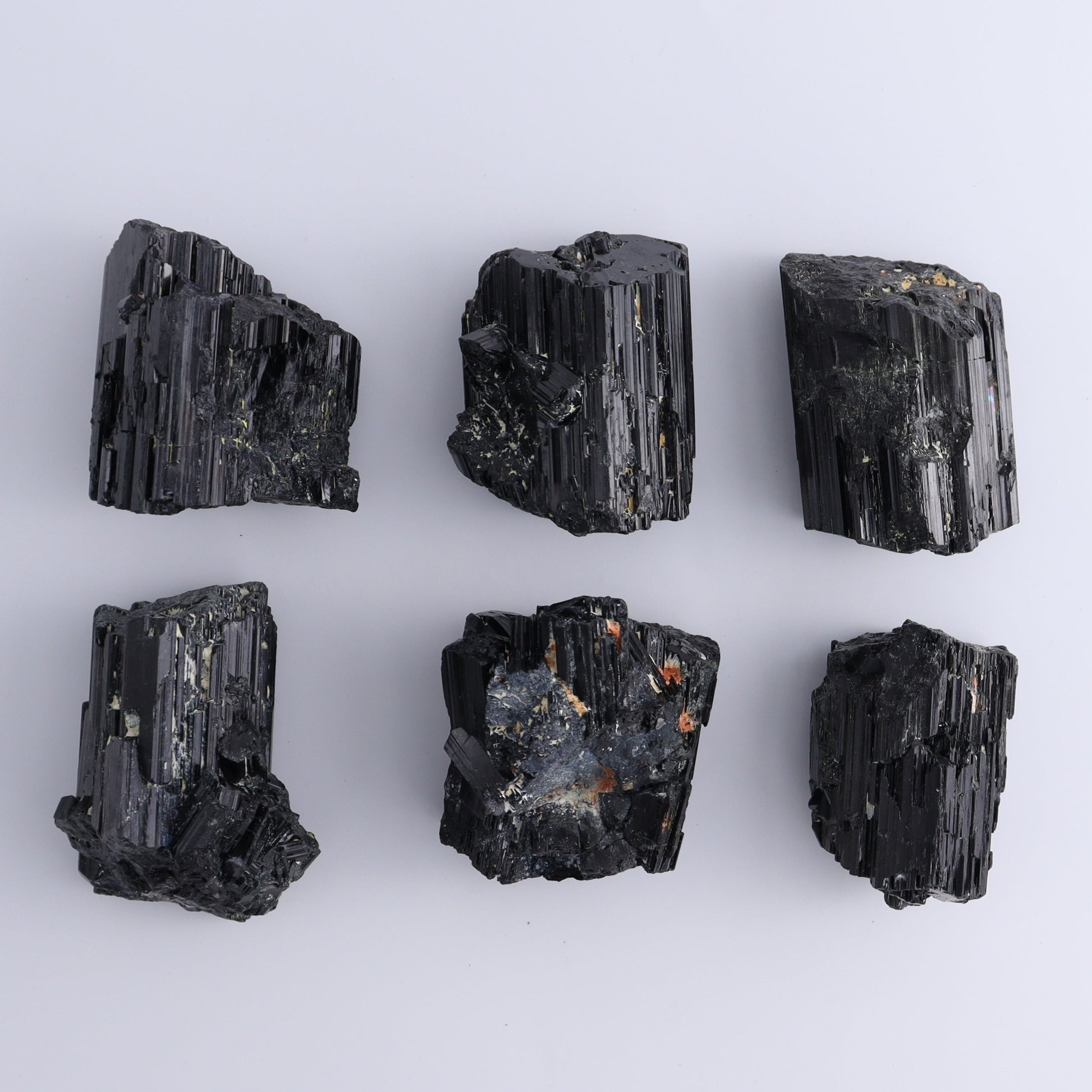 Black Tourmaline Roughs Set of 6 - Expert Wholesale and Supplier of Wholesale Crystals & Bulk Gemstones, ["Black Tourmaline","Madagascar","Rough","Tourmaline"]