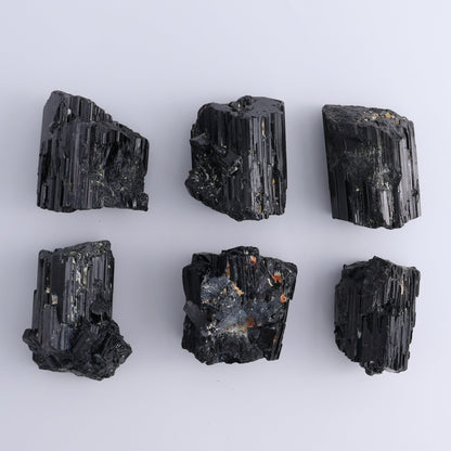 Black Tourmaline Roughs Set of 6 - Expert Wholesale and Supplier of Wholesale Crystals & Bulk Gemstones, ["Black Tourmaline","Madagascar","Rough","Tourmaline"]