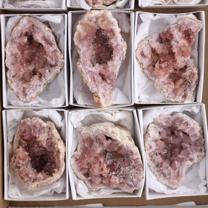 Pink Amethyst Clusters Set of 9
