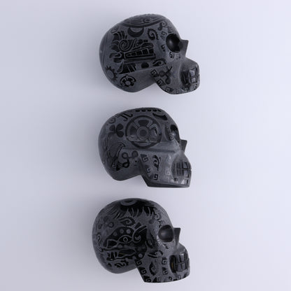 Obsidian Skulls Set of 3 - Expert Wholesale and Supplier of Wholesale Crystals & Bulk Gemstones, ["Mexico","Obsidian","Skulls"]