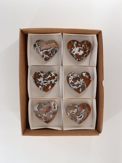 Brecciated Jasper Hearts Set of 6 - Expert Wholesale and Supplier of Wholesale Crystals & Bulk Gemstones, []