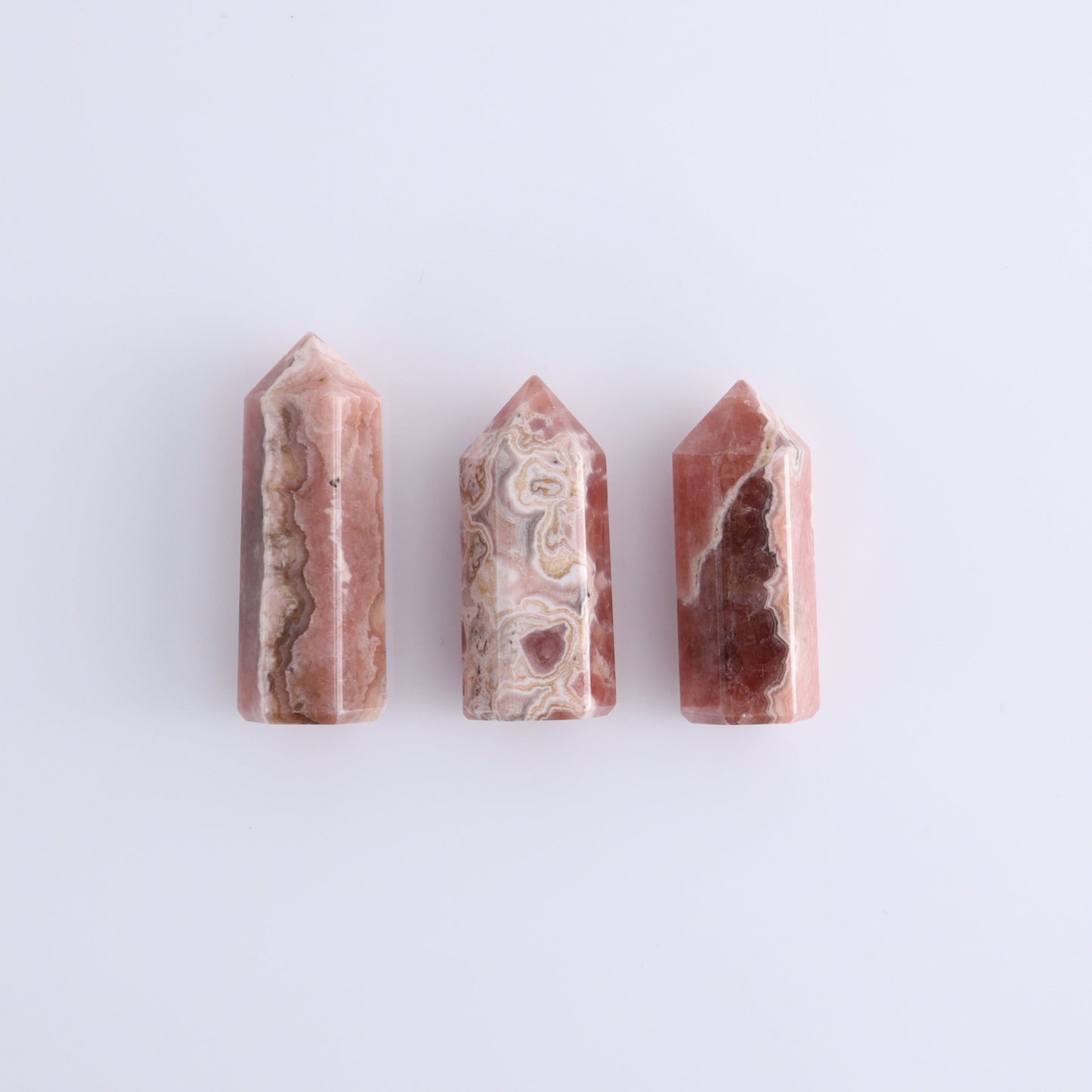 Rhodochrosite Towers Set of 5 - Expert Wholesale and Supplier of Wholesale Crystals & Bulk Gemstones, ["Argentina","Rhodochrosite","Towers"]