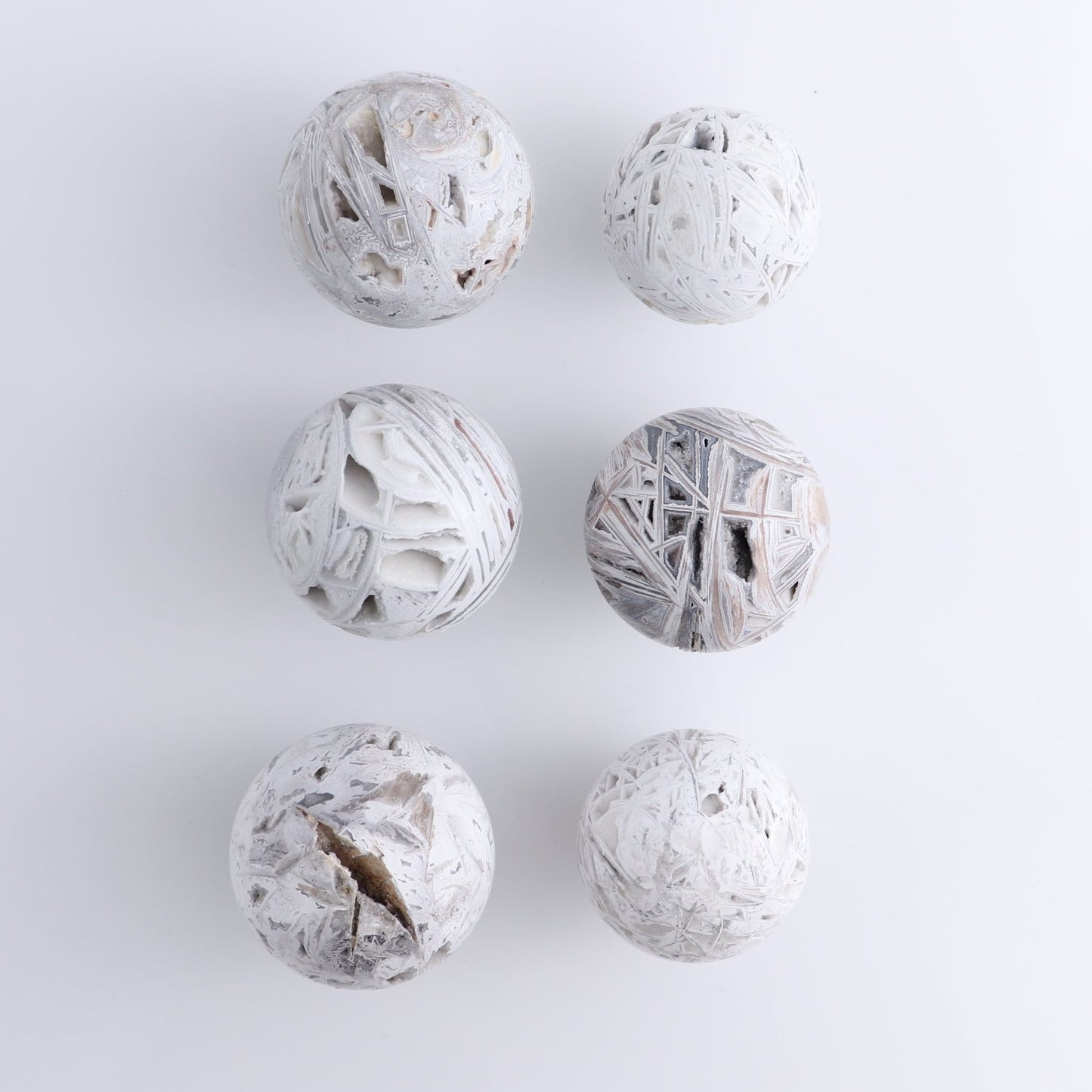 Agate Spheres Set of 6