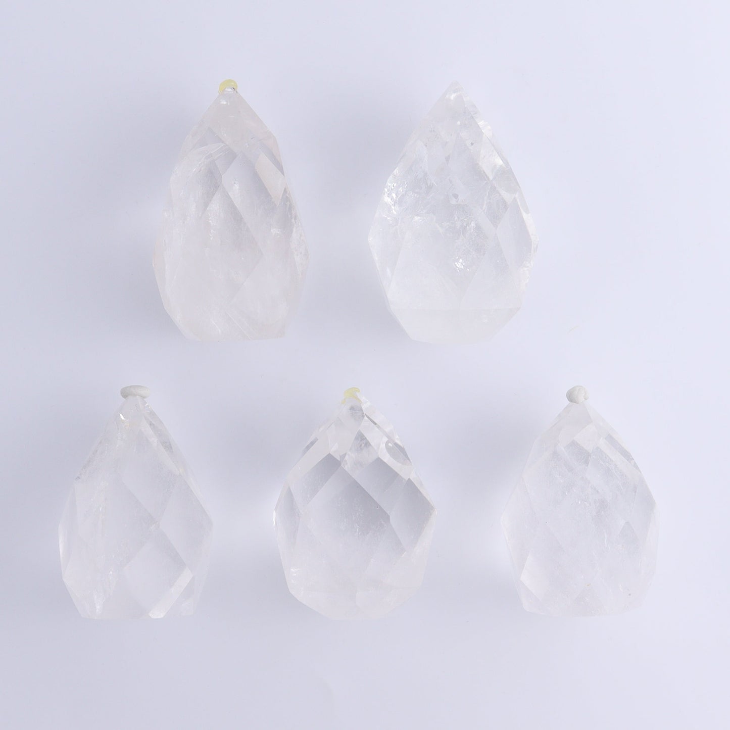 Quartz Faceted Egg with Point Set of 5 - Expert Wholesale and Supplier of Wholesale Crystals & Bulk Gemstones, ["Brazil","Clear Quartz","Mixed Carvings","Quartz"]
